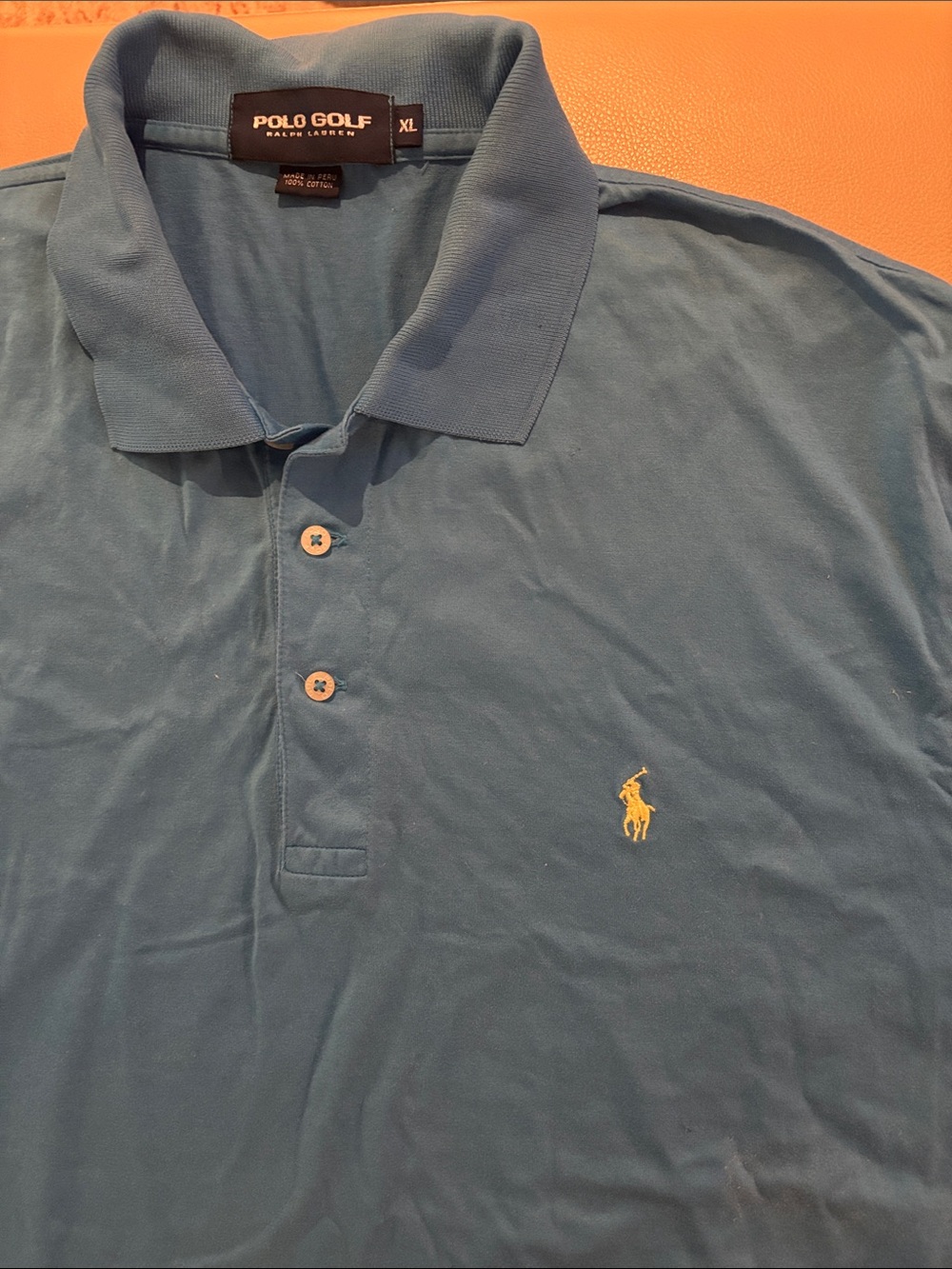 Ralph Lauren Polo Golf Light Blue Polo with Yellow Pony